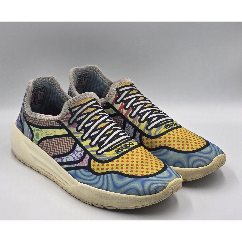 PSUDO Mens Court Slip‎ On Sneakers Cosmic USA Made Size 11 Lightweight Vegan